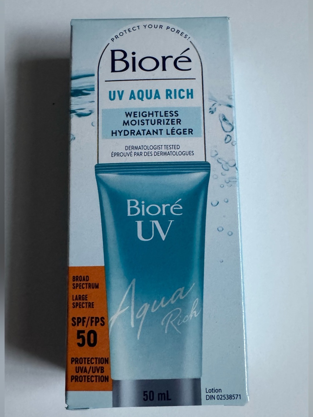 Biore UV Aqua Rich Weightless Moisturizer Sunscreen SPF 50
